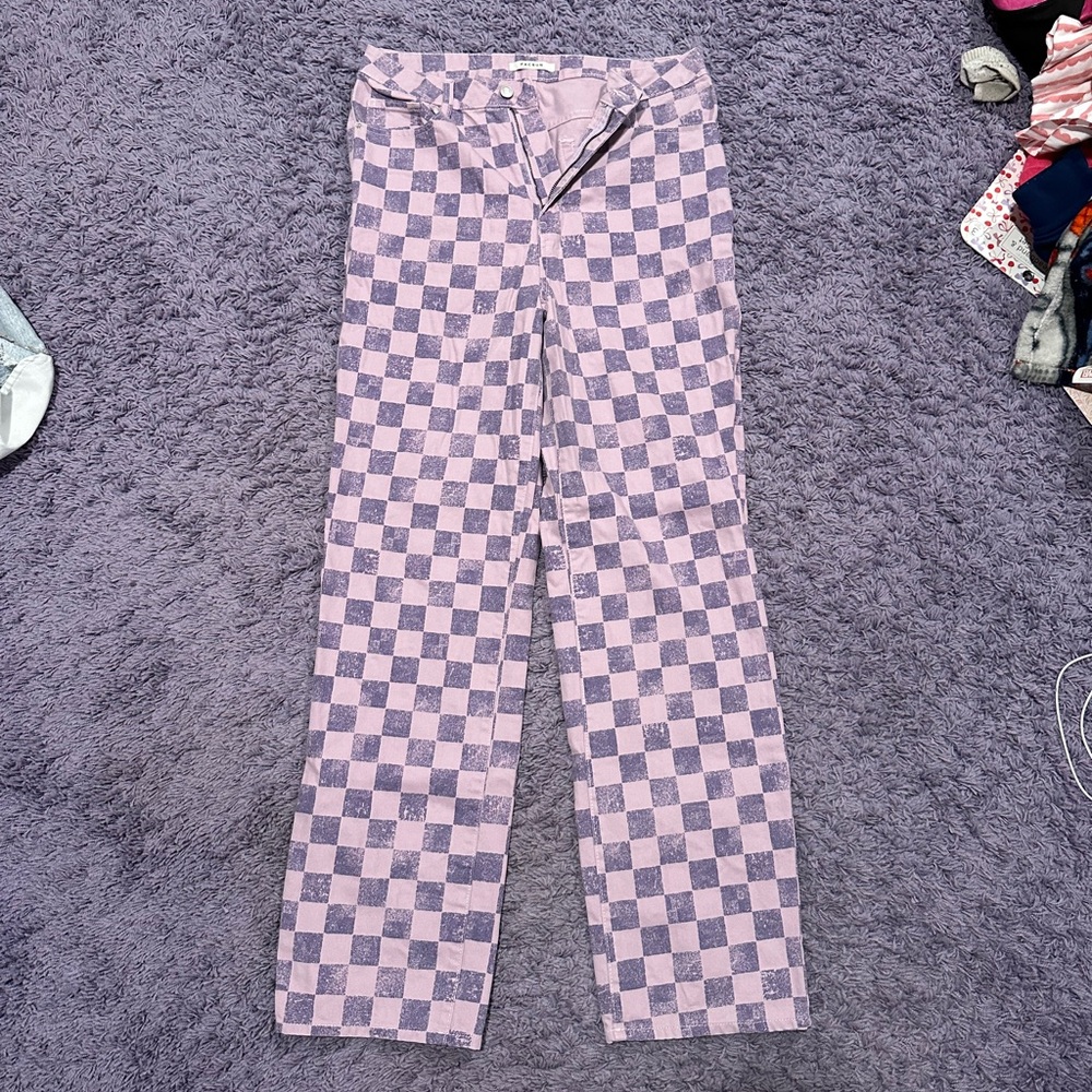 PacSun Checkered Boyfriend Jeans